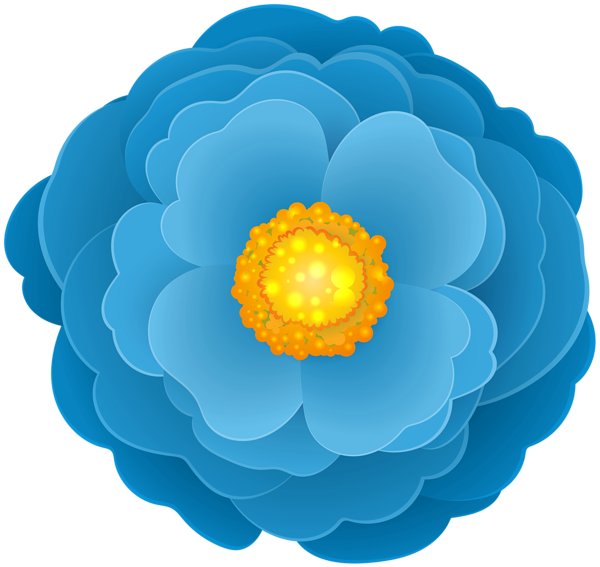 This png image - Blue Flower PNG Clipart, is available for free download