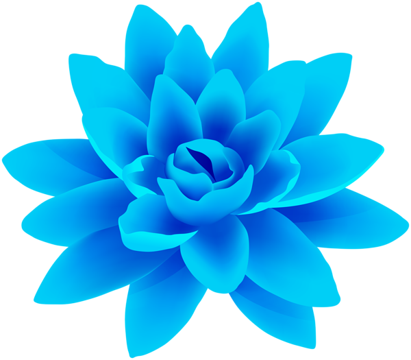 This png image - Blue Flower PNG Deco Image, is available for free download
