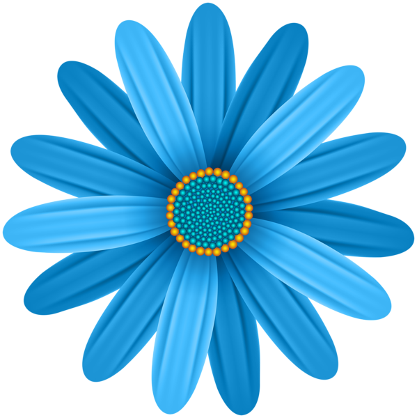This png image - Blue Flower Transparent PNG Clip Art Image, is available for free download