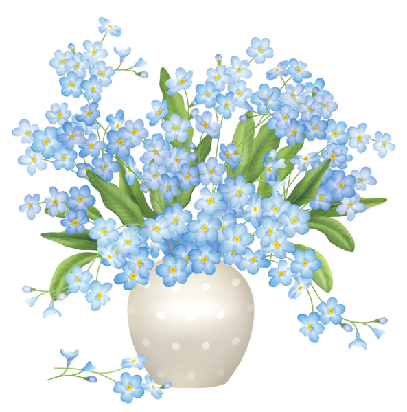 This png image - Blue Flowers Vase PNG Clipart, is available for free download