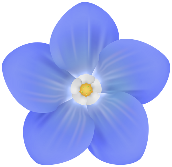 This png image - Blue Garden Flower Decor PNG Clipart, is available for free download
