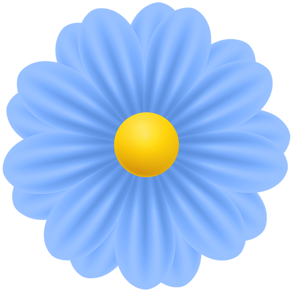 This png image - Blue PNG Flower Transparent Clipart, is available for free download