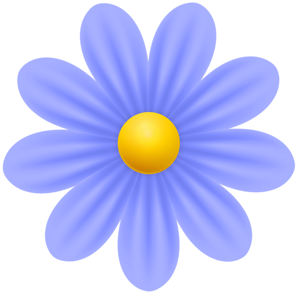 Daisy Blue Flower PNG Transparent Clipart | Gallery Yopriceville - High ...