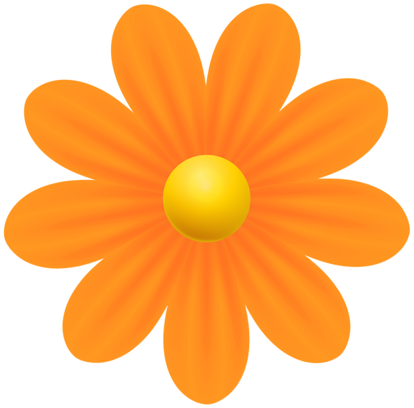 This png image - Daisy Orange Flower PNG Transparent Clipart, is available for free download