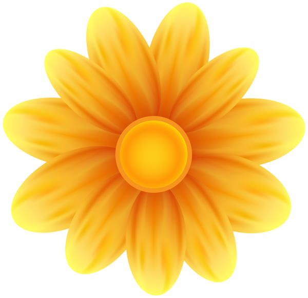This png image - Deco Yellow Flower PNG Transparent Clipart, is available for free download