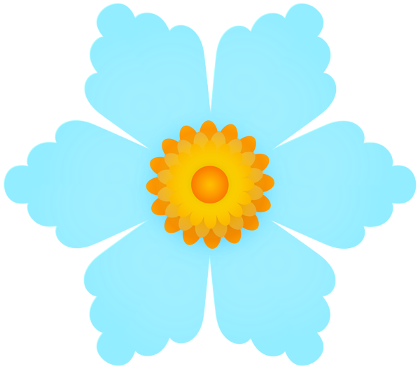 This png image - Decorative Flower Blue PNG Transparent Clipart, is available for free download