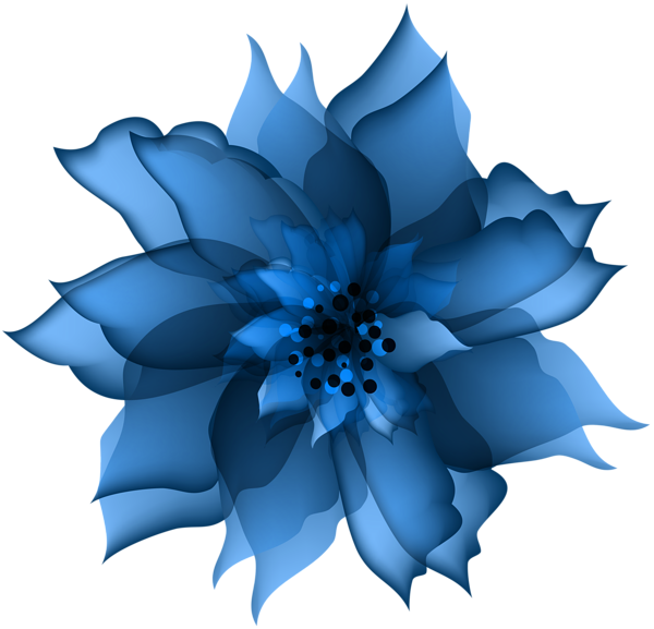 This png image - Decorative Flower Blue Transparent PNG Clip Art, is available for free download