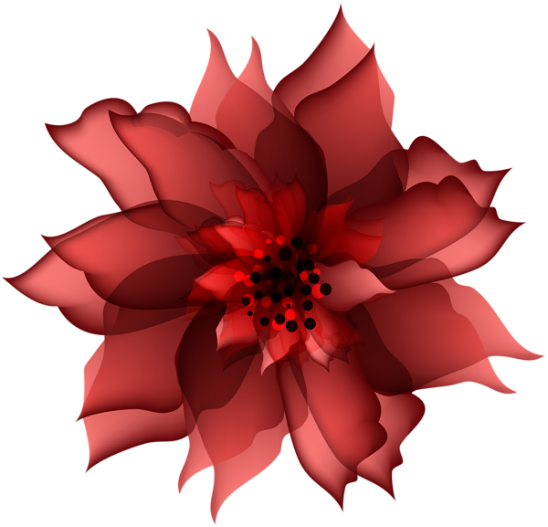 This png image - Decorative Flower Red Transparent PNG Clip Art, is available for free download