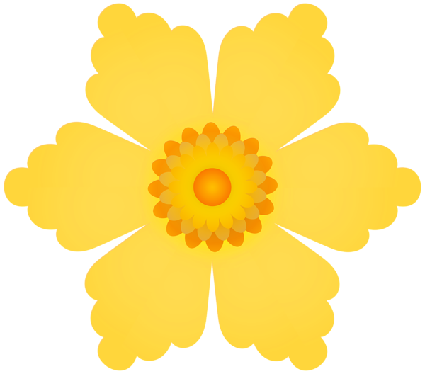 This png image - Decorative Flower Yellow PNG Transparent Clipart, is available for free download