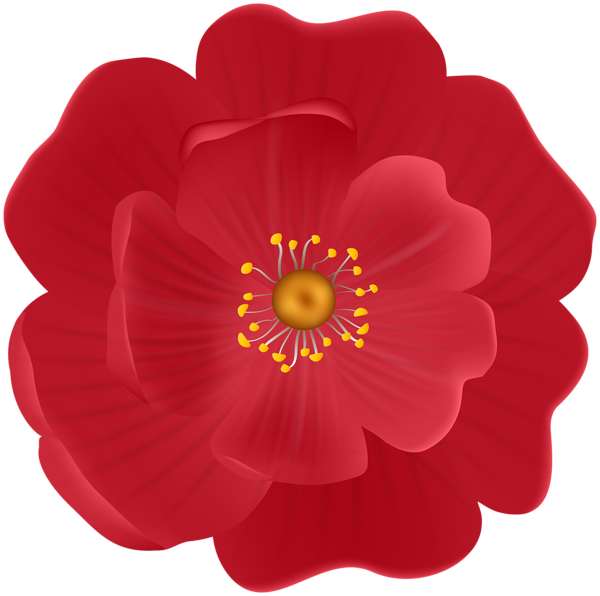 This png image - Decorative Red Flower PNG Clipart, is available for free download