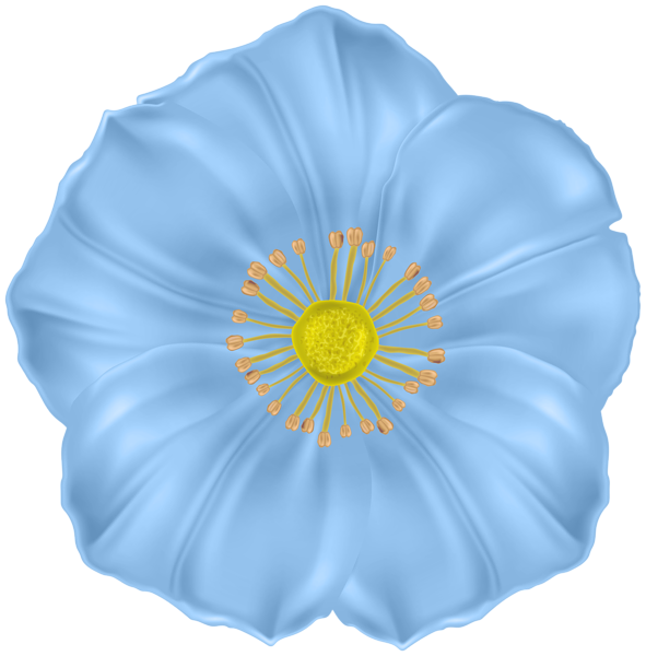 This png image - Flower Blue Deco PNG Clipart, is available for free download