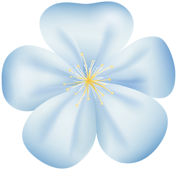 This png image - Flower Deco Blue PNG Transparent Clipart, is available for free download