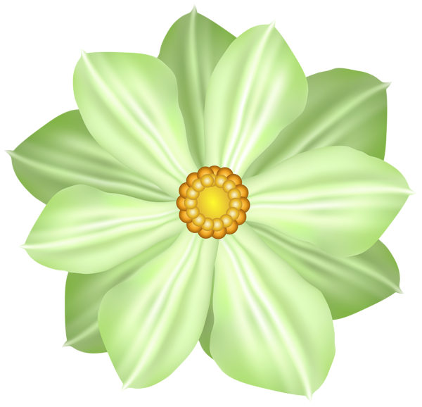 This png image - Green Flower Decoration Clipart Image, is available for free download