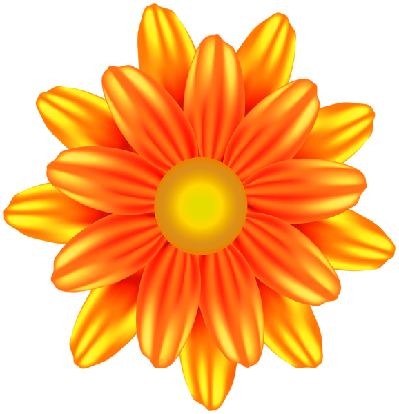 This png image - Orange Flower Clipart, is available for free download