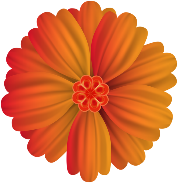 Orange Flower Deco PNG Clip Art | Gallery Yopriceville - High-Quality ...