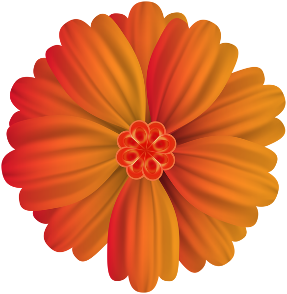 This png image - Orange Flower Deco PNG Clip Art, is available for free download
