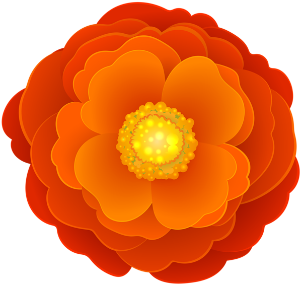 This png image - Orange Flower PNG Clipart, is available for free download