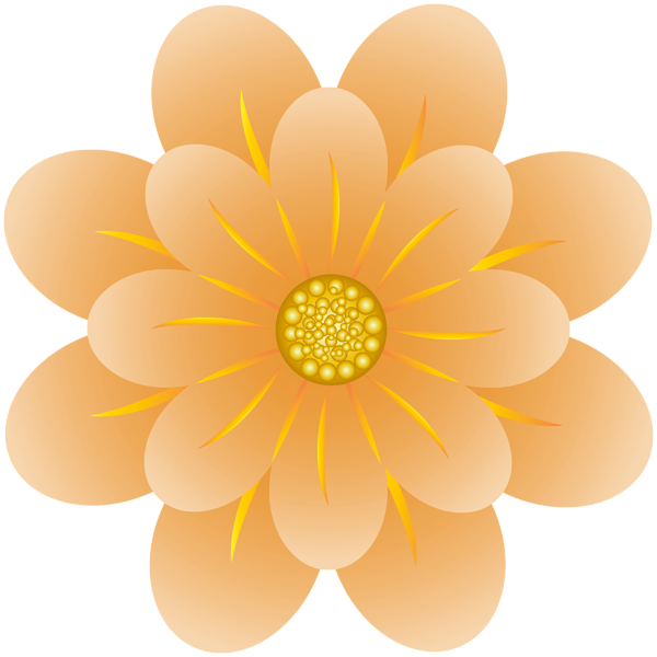 This png image - Orange Flower PNG Decorative Clipart, is available for free download