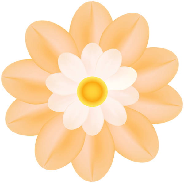 This png image - Orange Flower Soft Decorative PNG Clipart, is available for free download