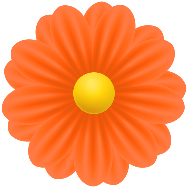 This png image - Orange PNG Flower Transparent Clipart, is available for free download