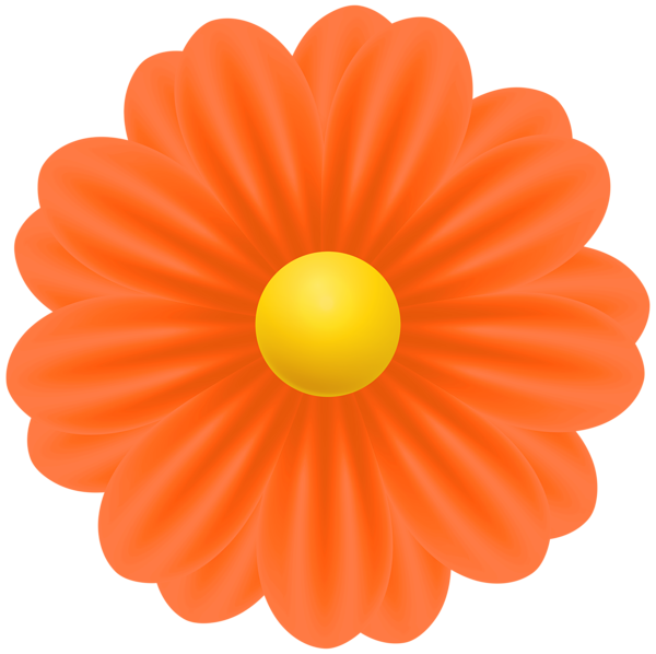 Orange PNG Flower Transparent Clipart | Gallery Yopriceville - High