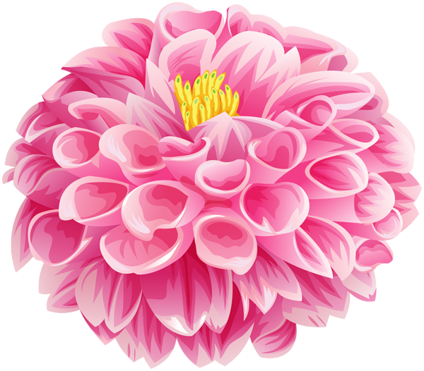 This png image - Pink Dahlia Flower Clip Art Image, is available for free download
