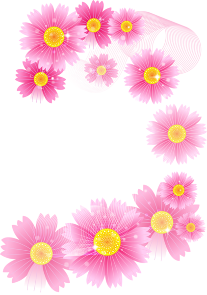 This png image - Pink Flowers Full Transparent Clipart, is available for free download
