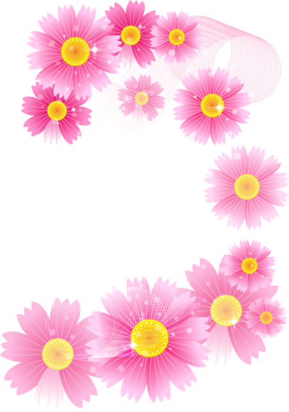 Pink Flowers Full Transparent Clipart | Gallery Yopriceville - High