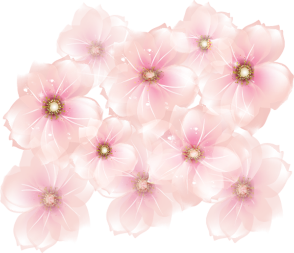 This png image - Pink Flowers Transparent Clipart, is available for free download