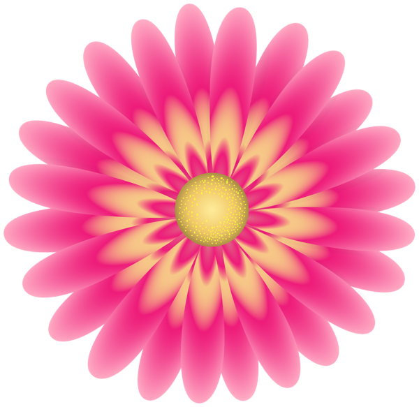 Pink Yellow Deco Flower PNG Clipart | Gallery Yopriceville - High ...