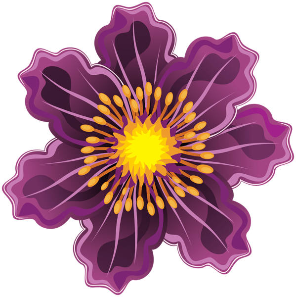 This png image - Purple Flower PNG Transparent Clip Art Image, is available for free download