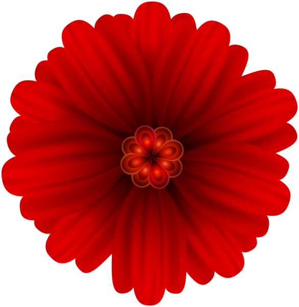 This png image - Red Flower Deco PNG Clip Art, is available for free download
