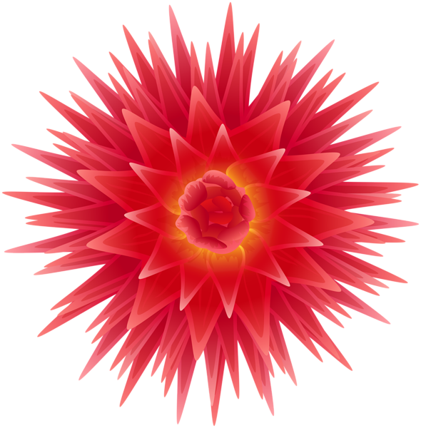 This png image - Red Flower Deco PNG Clip Art Image, is available for free download