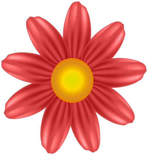 This png image - Red Flower Transparent Clipart, is available for free download