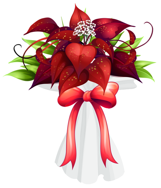 This png image - Red Flowers Bouquet PNG Clipart Image, is available for free download