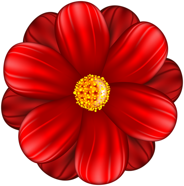 This png image - Red PNG Flower Decorative Clipart, is available for free download