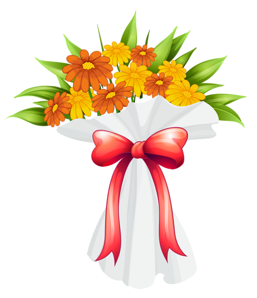 This png image - Red and Orange Flowers Bouquet PNG Image, is available for free download