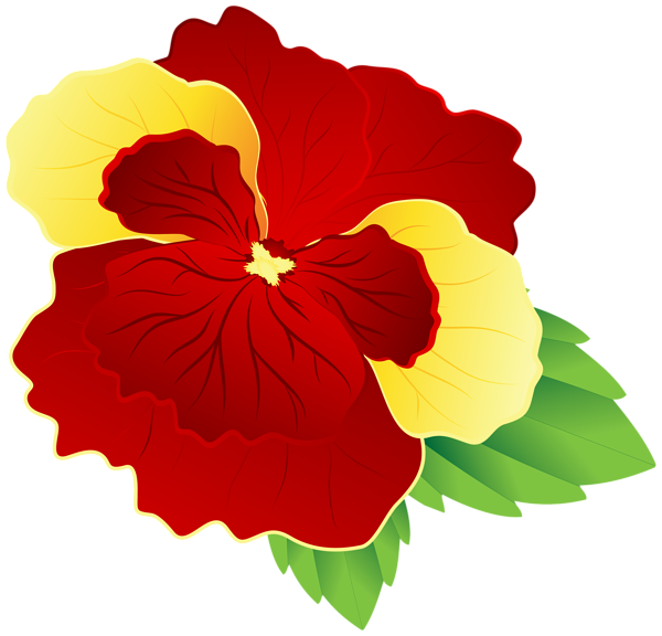 This png image - Red and Yellow Pansy PNG Clipart Image, is available for free download
