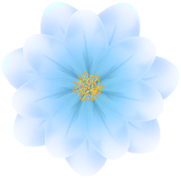 This png image - Soft Blue Flower PNG Transparent Clipart, is available for free download