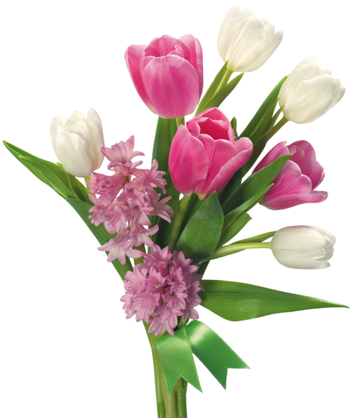 This png image - Spring Bouquet of Tulips and Hyacinths PNG Transparent Picture, is available for free download