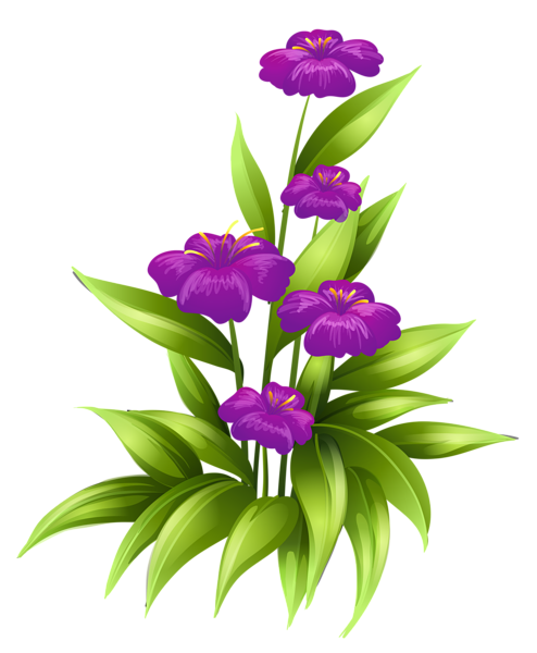 This png image - Transparent Purple Flowers PNG Clipart Picture, is available for free download