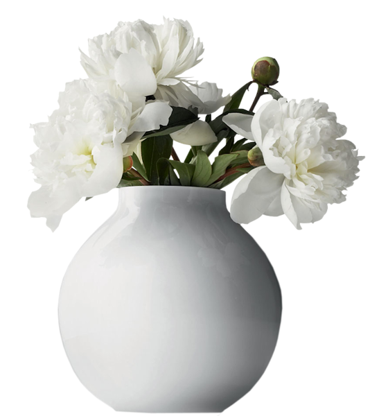 This png image - Vase with White Peonies PNG Clipart Picture, is available for free download