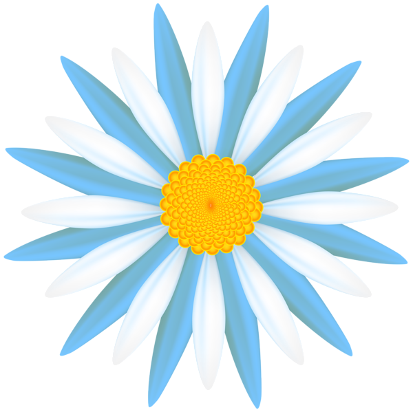 This png image - White Blue Flower PNG Transparent Clipart, is available for free download