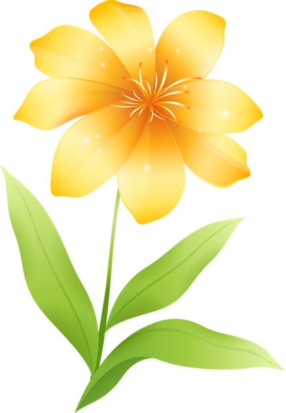 This png image - Yellow Flower Clipart, is available for free download