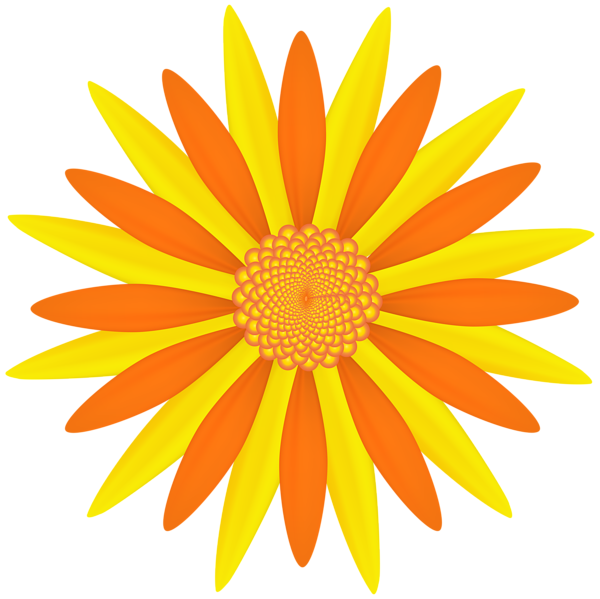 This png image - Yellow Orange Flower PNG Transparent Clipart, is available for free download
