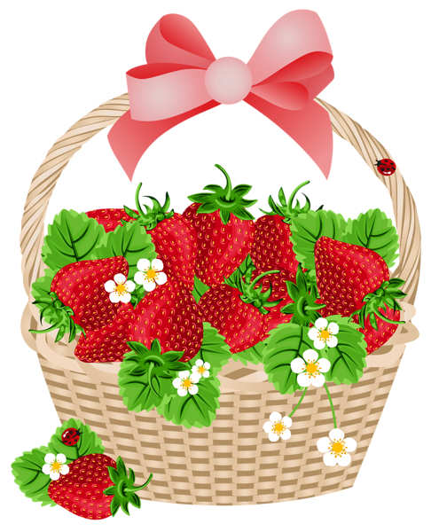 This png image - Basket with Strawberries Transparent PNG Clipart, is available for free download