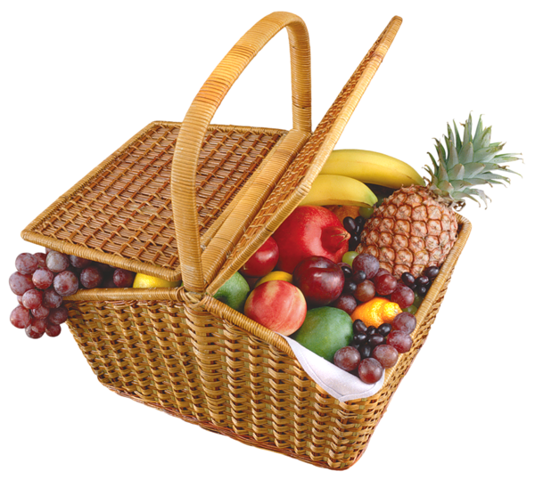 Fruit Basket PNG Clipart Picture | Gallery Yopriceville - High-Quality