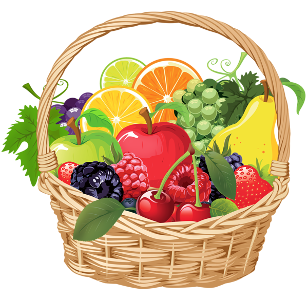 This png image - Fruit Basket PNG Vector Clipart, is available for free download