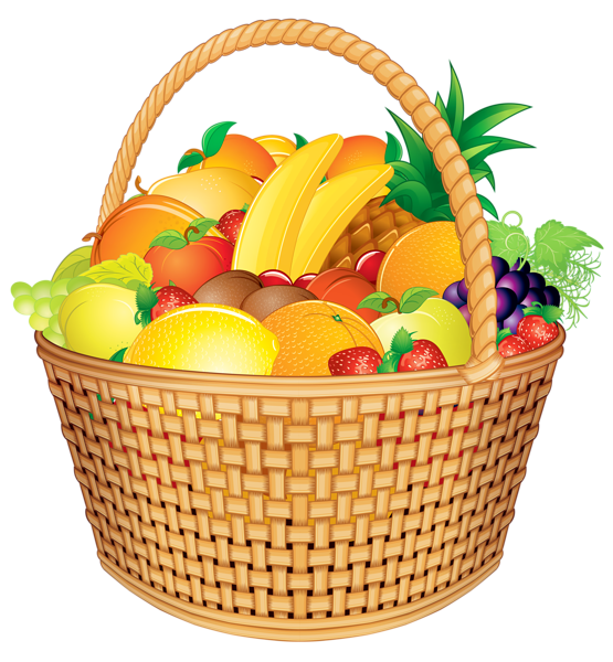 This png image - Fruit Basket PNG Vector Clipart Image, is available for free download