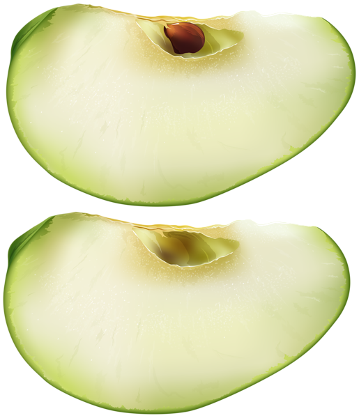 This png image - Green Apple Slices PNG Transparent Clipart, is available for free download